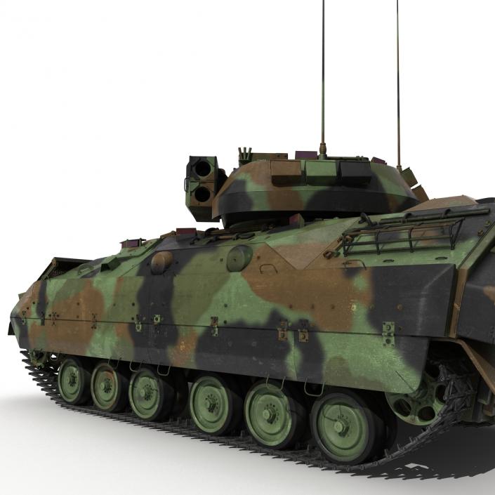 3D Infantry Fighting Vehicle Bradley M2 Rigged Camo model