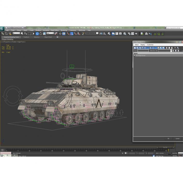 3D Infantry Fighting Vehicle Bradley M2 Rigged Camo model