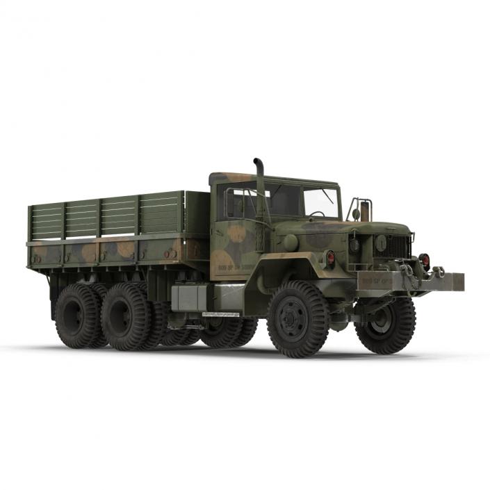 3D Military Cargo Truck m35a2 Rigged Camo model