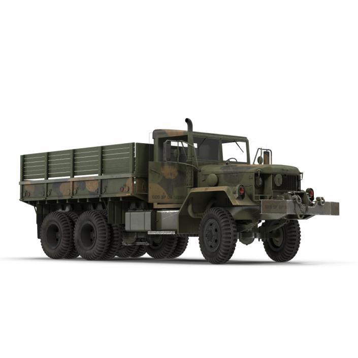 3D Military Cargo Truck m35a2 Rigged Camo model