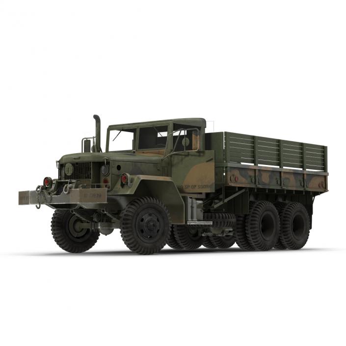 3D Military Cargo Truck m35a2 Rigged Camo model