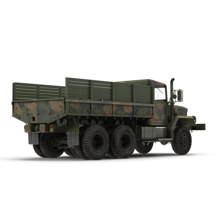 3D Military Cargo Truck m35a2 Rigged Camo model