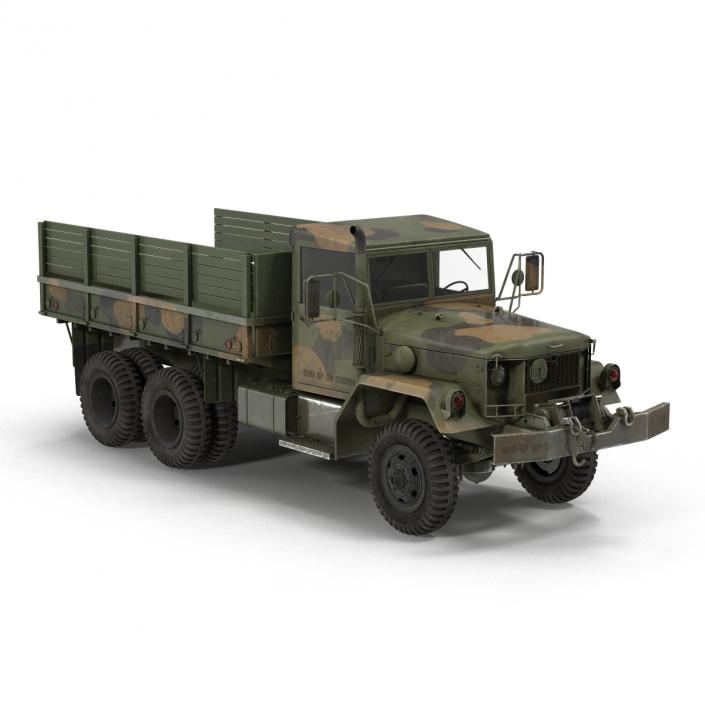 3D Military Cargo Truck m35a2 Rigged Camo model