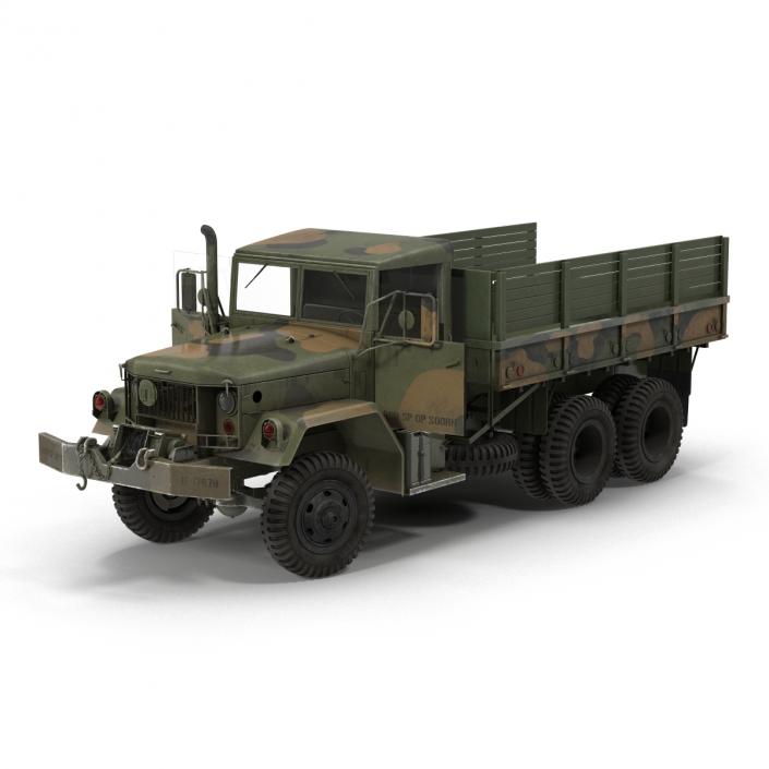 3D Military Cargo Truck m35a2 Rigged Camo model