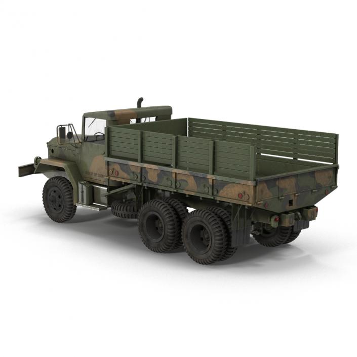 3D Military Cargo Truck m35a2 Rigged Camo model