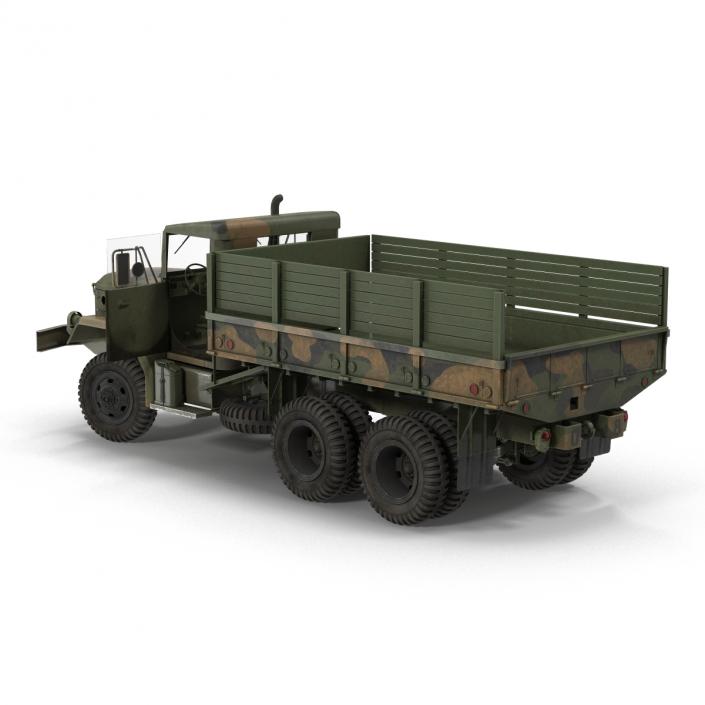 3D Military Cargo Truck m35a2 Rigged Camo model