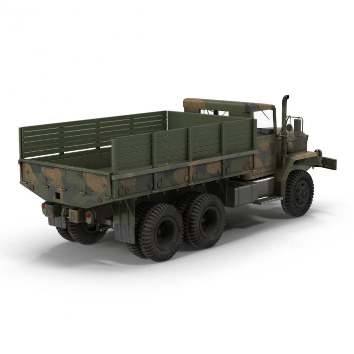 3D Military Cargo Truck m35a2 Rigged Camo model