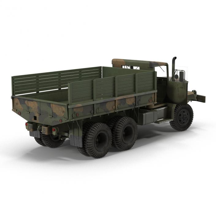 3D Military Cargo Truck m35a2 Rigged Camo model