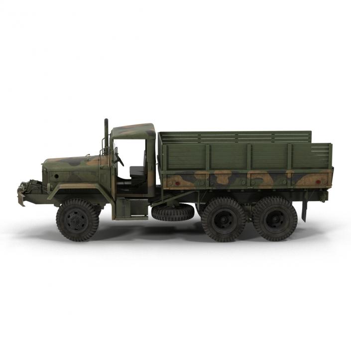 3D Military Cargo Truck m35a2 Rigged Camo model