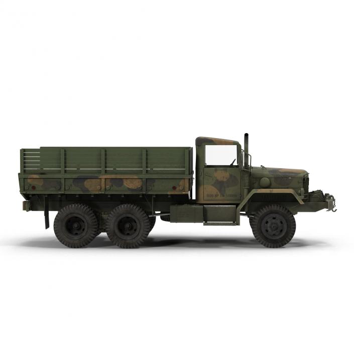 3D Military Cargo Truck m35a2 Rigged Camo model