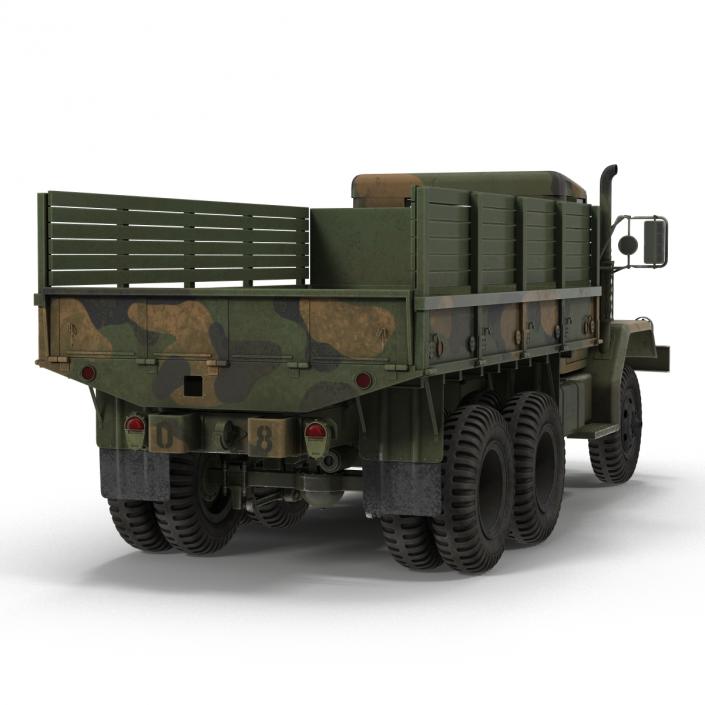 3D Military Cargo Truck m35a2 Rigged Camo model