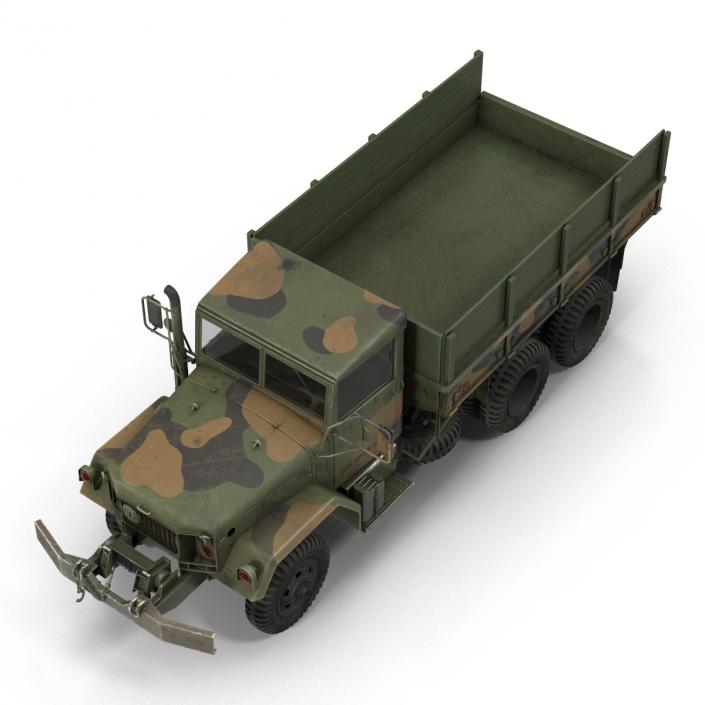 3D Military Cargo Truck m35a2 Rigged Camo model