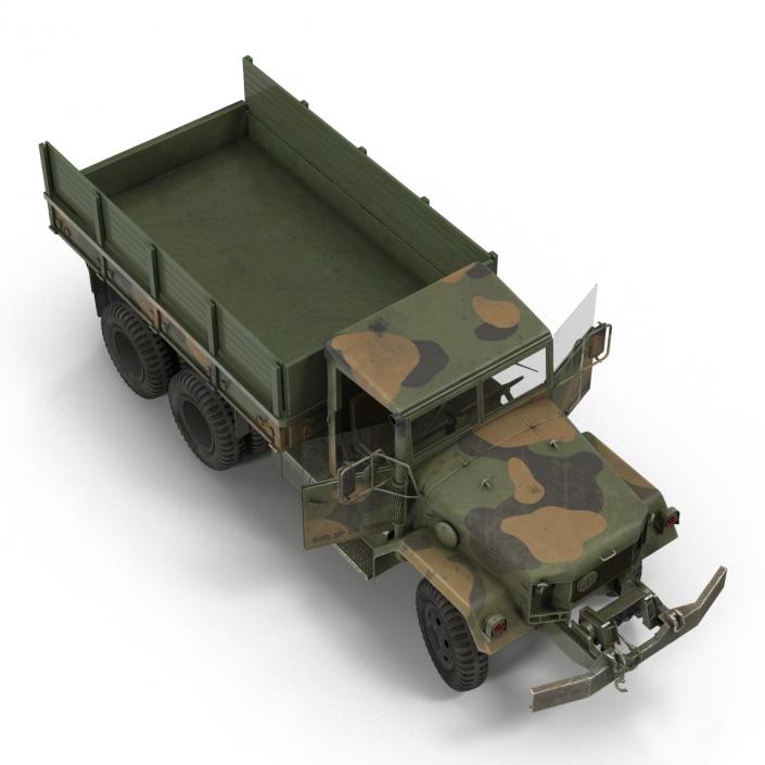 3D Military Cargo Truck m35a2 Rigged Camo model