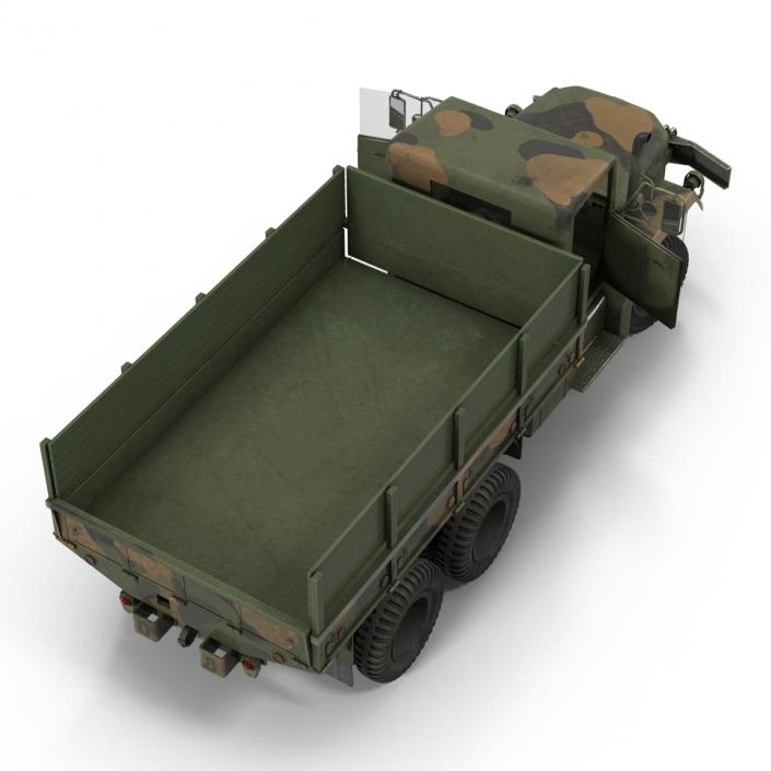 3D Military Cargo Truck m35a2 Rigged Camo model