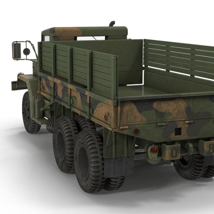 3D Military Cargo Truck m35a2 Rigged Camo model