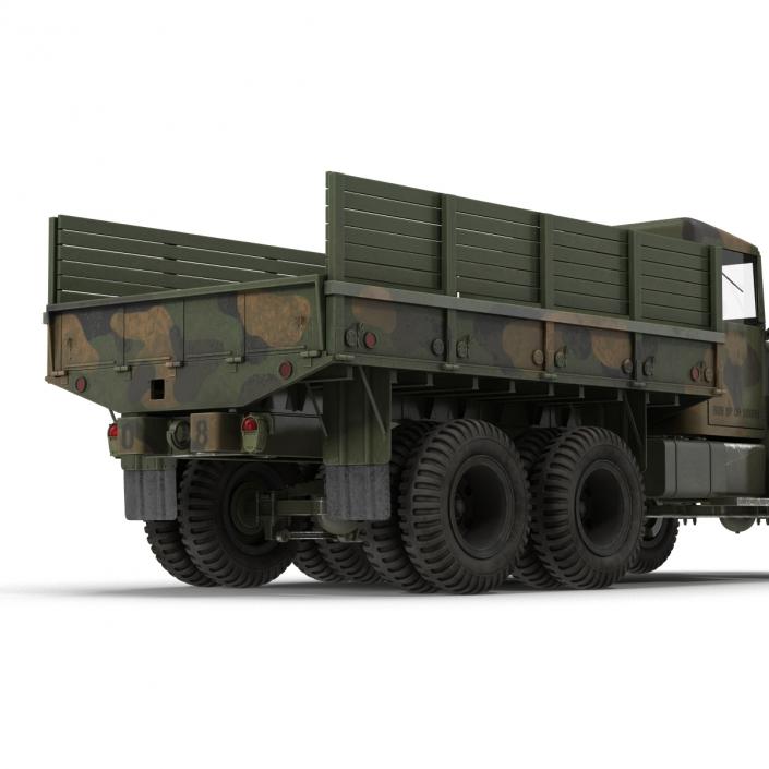 3D Military Cargo Truck m35a2 Rigged Camo model