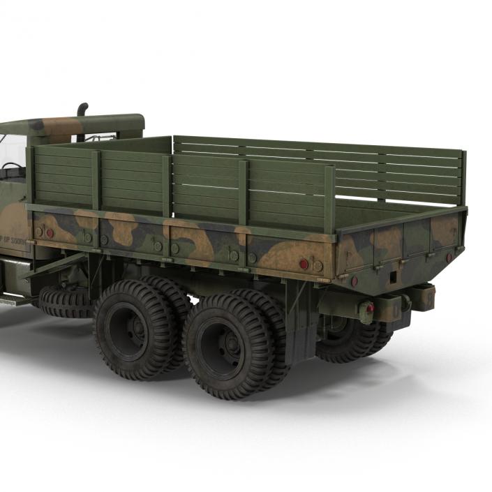 3D Military Cargo Truck m35a2 Rigged Camo model