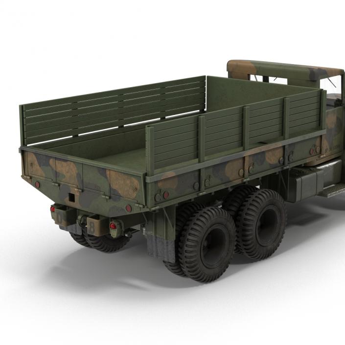 3D Military Cargo Truck m35a2 Rigged Camo model