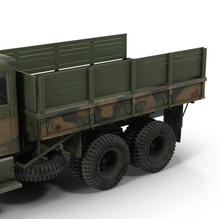 3D Military Cargo Truck m35a2 Rigged Camo model