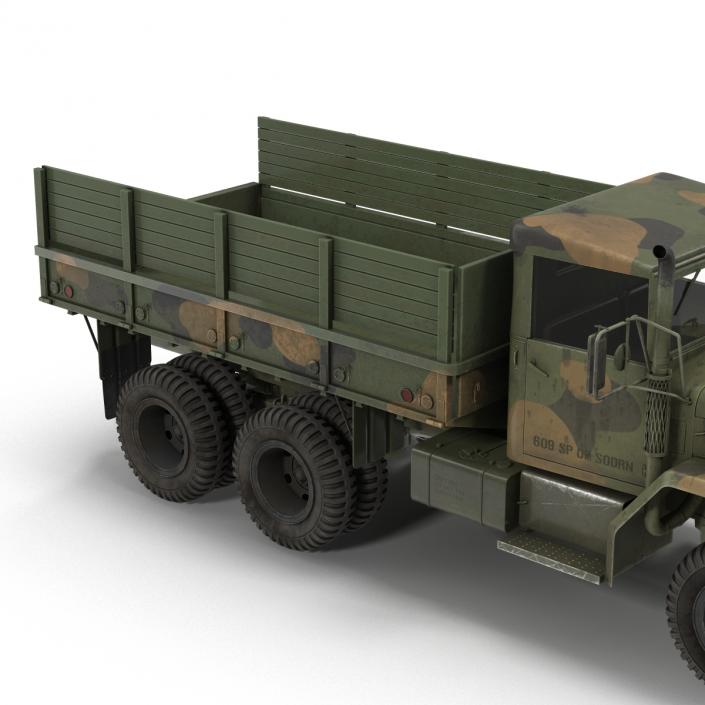 3D Military Cargo Truck m35a2 Rigged Camo model