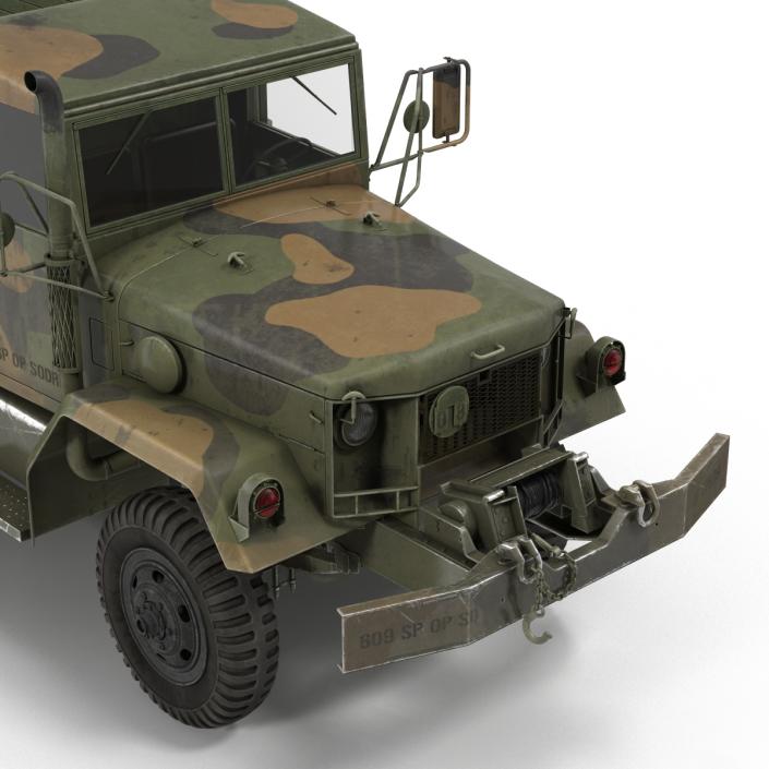 3D Military Cargo Truck m35a2 Rigged Camo model