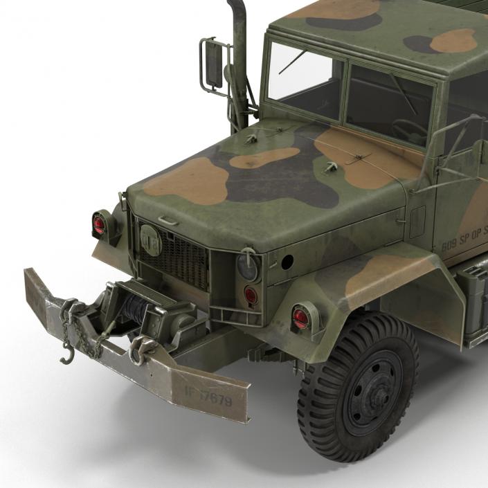 3D Military Cargo Truck m35a2 Rigged Camo model