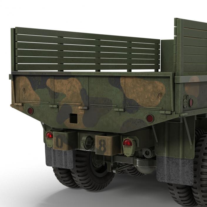 3D Military Cargo Truck m35a2 Rigged Camo model