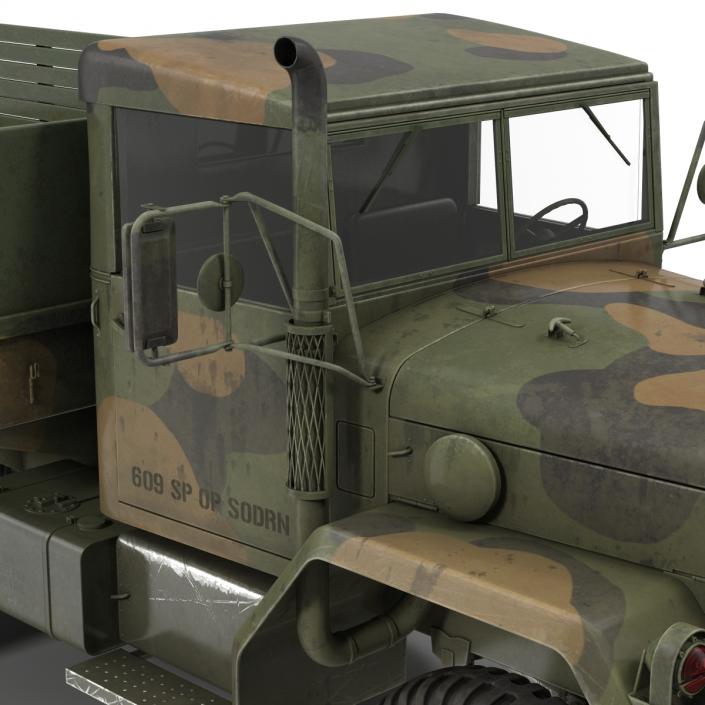 3D Military Cargo Truck m35a2 Rigged Camo model