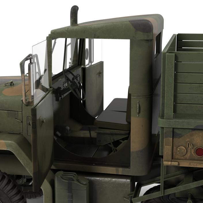 3D Military Cargo Truck m35a2 Rigged Camo model