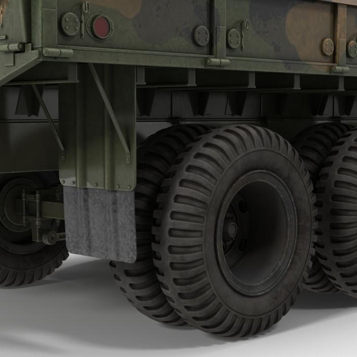 3D Military Cargo Truck m35a2 Rigged Camo model