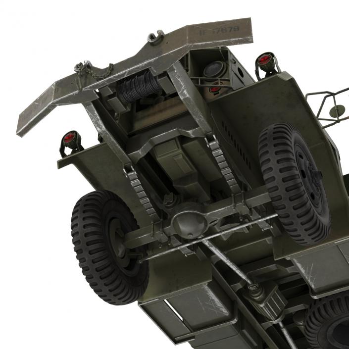 3D Military Cargo Truck m35a2 Rigged Camo model