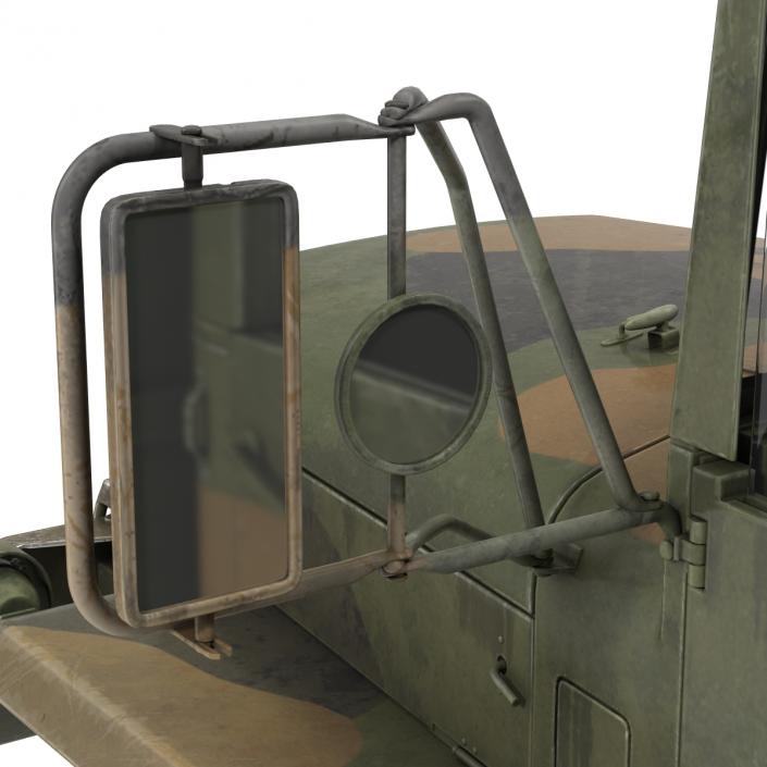 3D Military Cargo Truck m35a2 Rigged Camo model