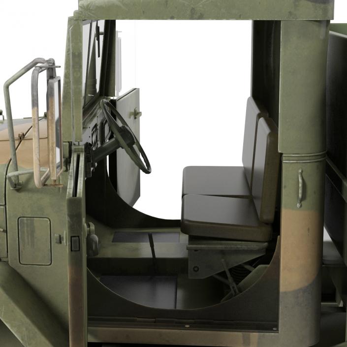 3D Military Cargo Truck m35a2 Rigged Camo model