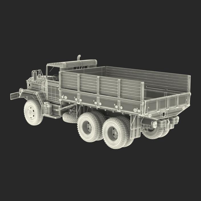 3D Military Cargo Truck m35a2 Rigged Camo model