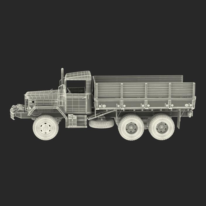 3D Military Cargo Truck m35a2 Rigged Camo model