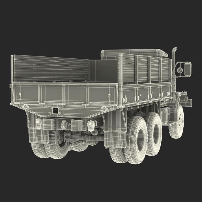 3D Military Cargo Truck m35a2 Rigged Camo model