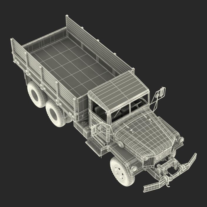 3D Military Cargo Truck m35a2 Rigged Camo model