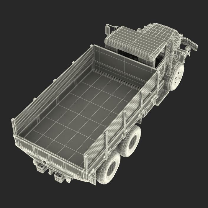 3D Military Cargo Truck m35a2 Rigged Camo model