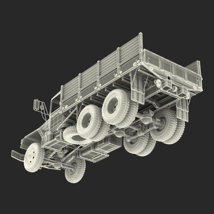 3D Military Cargo Truck m35a2 Rigged Camo model