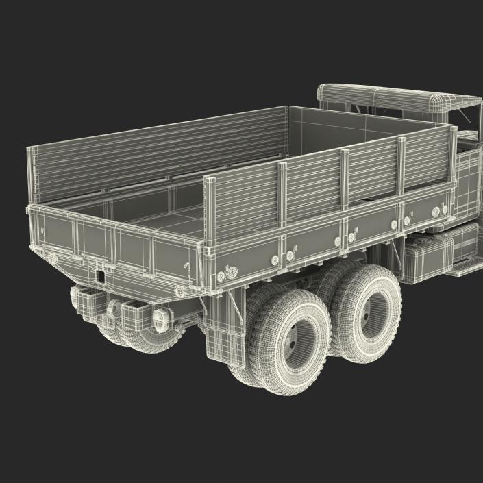 3D Military Cargo Truck m35a2 Rigged Camo model