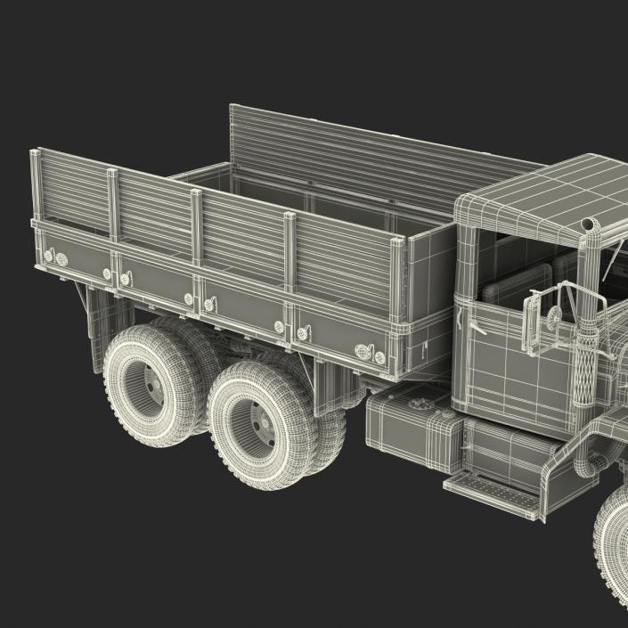 3D Military Cargo Truck m35a2 Rigged Camo model