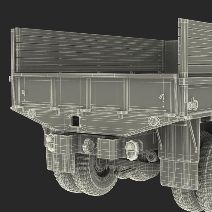 3D Military Cargo Truck m35a2 Rigged Camo model