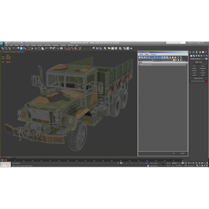 3D Military Cargo Truck m35a2 Camo