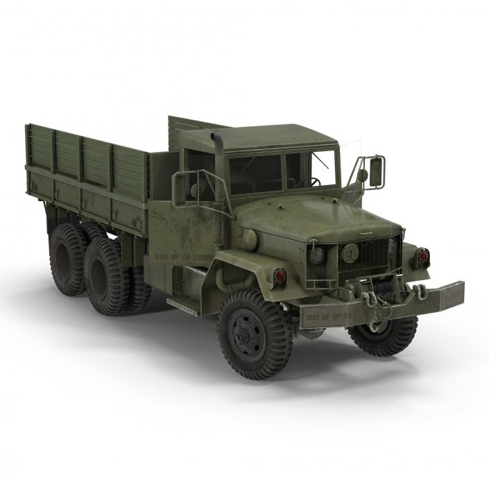 3D Military Cargo Truck m35a2 Rigged model