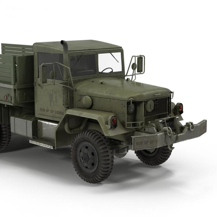 3D Military Cargo Truck m35a2 Rigged model