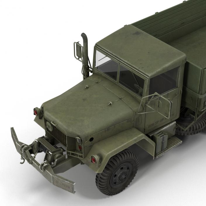 3D Military Cargo Truck m35a2 Rigged model