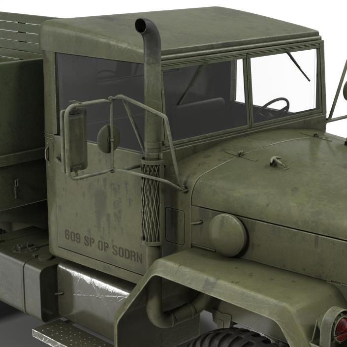 3D Military Cargo Truck m35a2 Rigged model