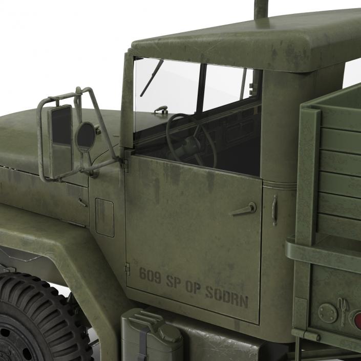 3D Military Cargo Truck m35a2 Rigged model