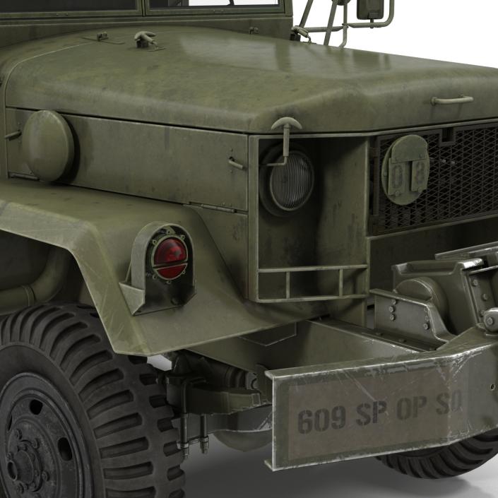 3D Military Cargo Truck m35a2 Rigged model