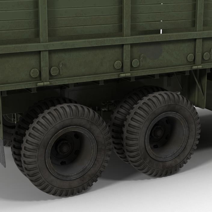 3D Military Cargo Truck m35a2 Rigged model